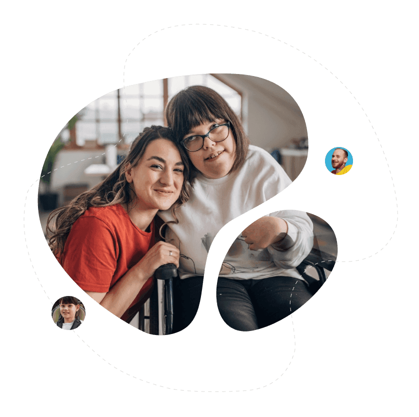 Disability support worker assisting a participant